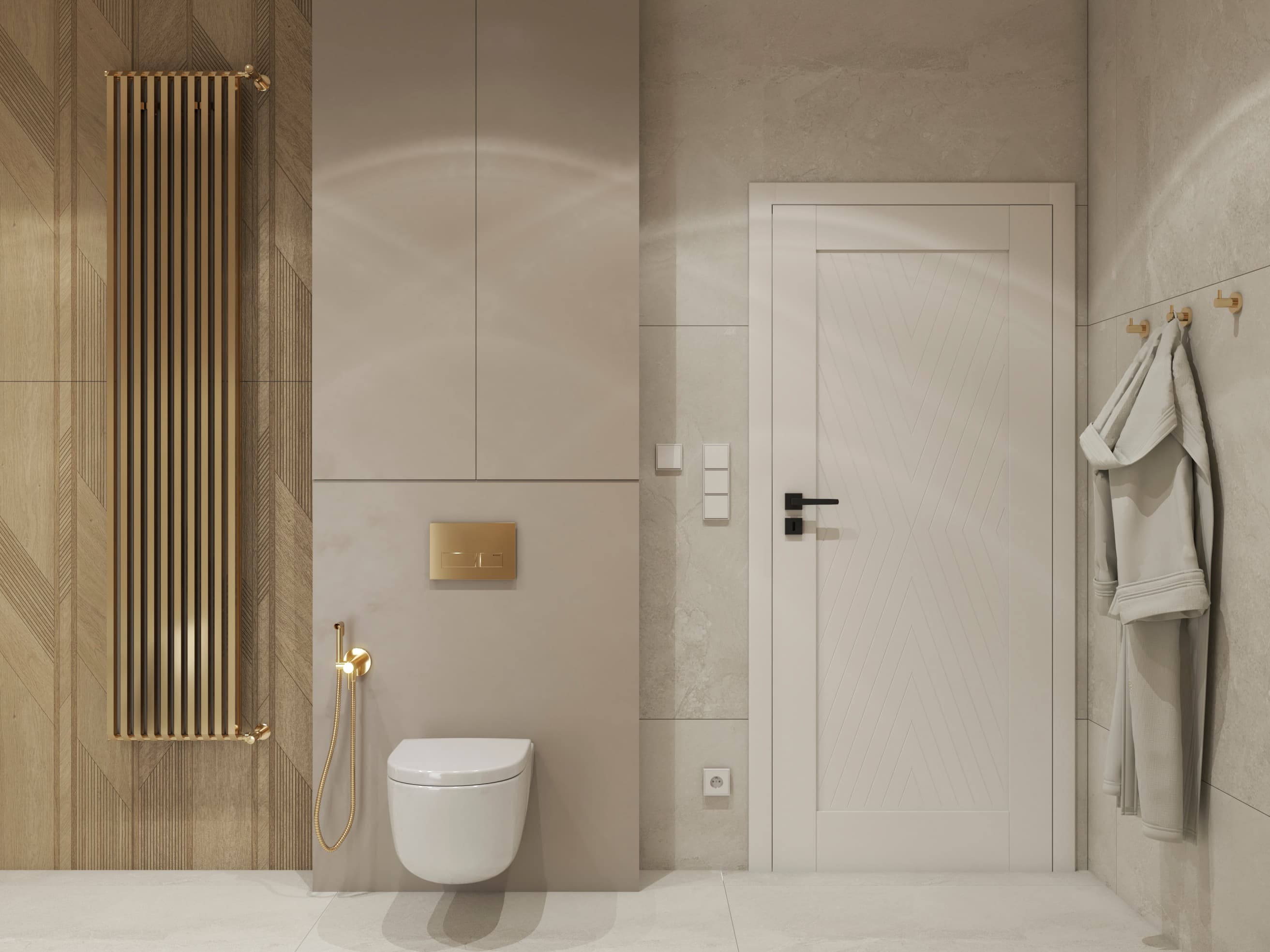 Projekt wnętrza domu jednorodzinnego w Krasnem - elegancka strefa dzienna z kamienną wyspą - ujęcie 11