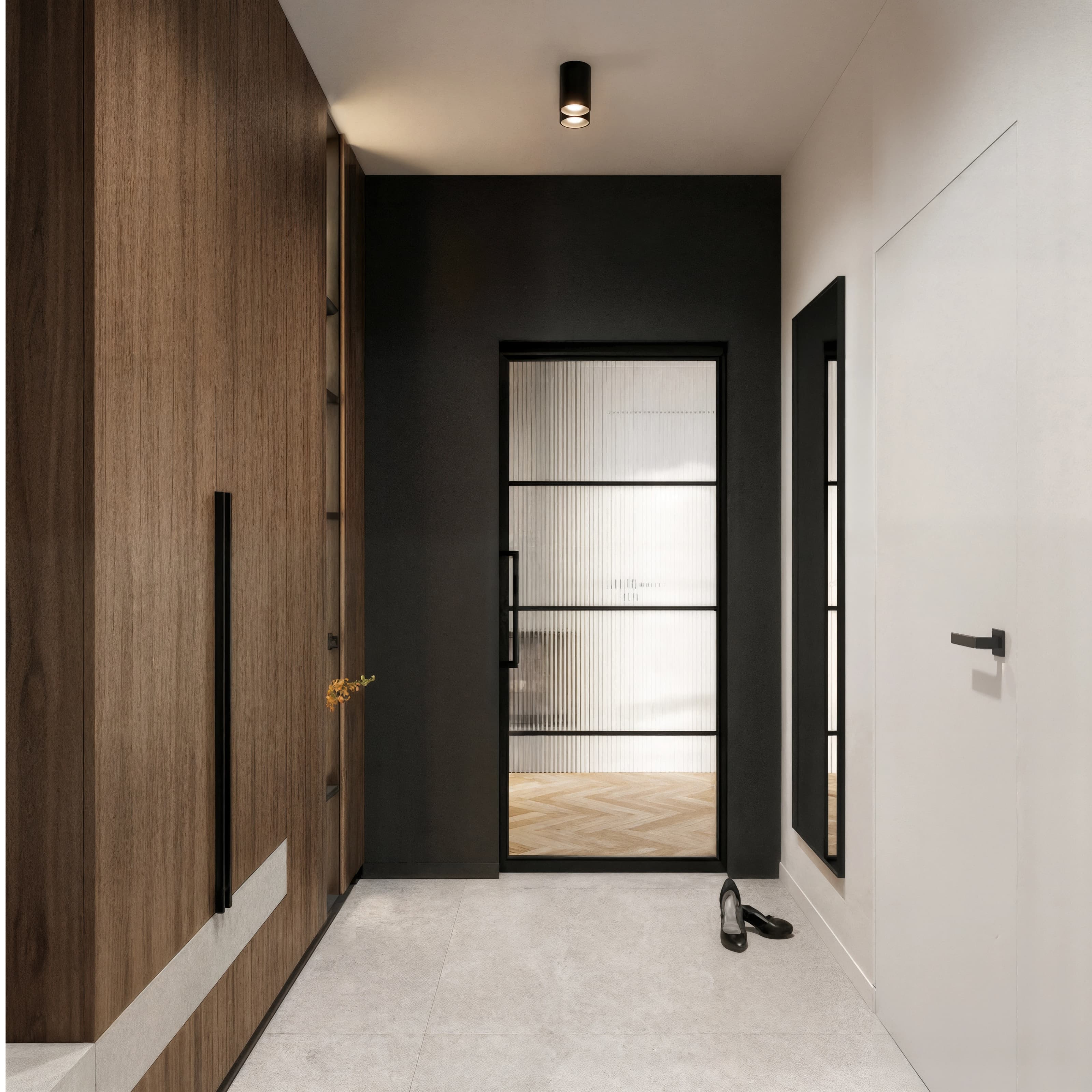 Projekt wnętrza domu w Rzeszowie - elegancka część dzienna z kuchnią i jadalnią - ujęcie 6