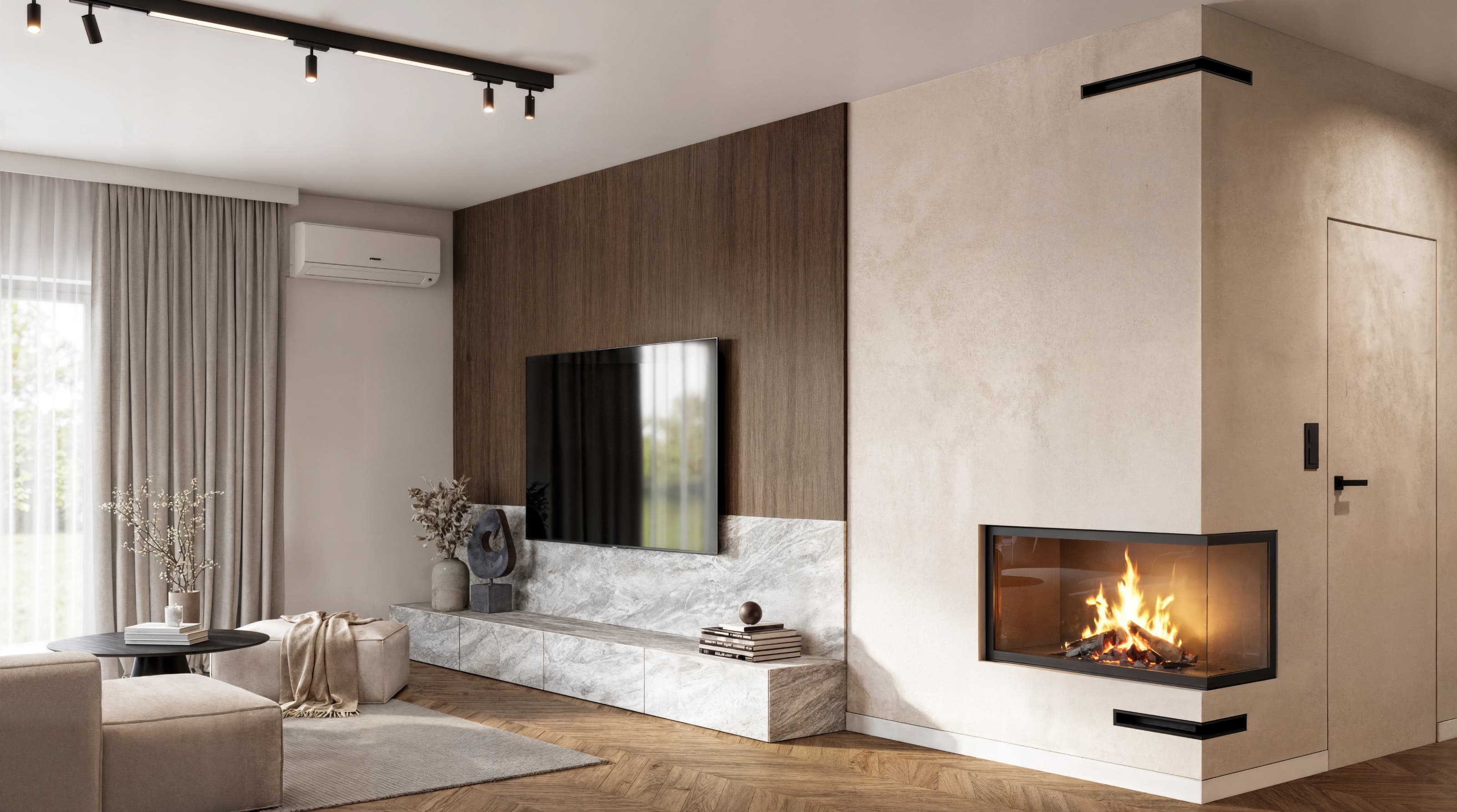 Projekt wnętrza domu w Rzeszowie - elegancka część dzienna z kuchnią i jadalnią - ujęcie 10